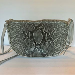 Banana Republic snake skin leather crossbody